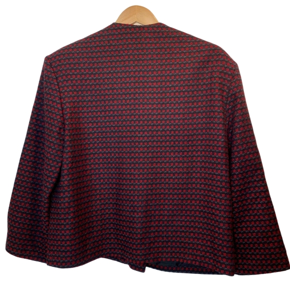 WILLI SMITH Women’s Blazer Jacket Wool Plaid Size Medium - Picture 4 of 8